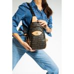 Kadın Body Bag Göğüs Çantası Vegan Deri 27*17 cm Günlük Kullanıma Uygun Suni Deri Badybag - 27 x 17 cm - Siyah