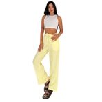 Kadın Bol Kesim Yazlık Pantolon – Sky Drift, sarı, m