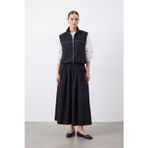 Kadın Bomber Yelek- Etek İkili Takım – 32490SET - BLACK