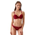 Kadın Bordo 4031 Push Up Sütyen Takım (Bordo / 85B)