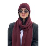Kadın Bordo Bere Atkı Takım – Yumuşak Dokulu Kışlık Triko Şapka ve Uzun Atkı Seti, Günlük Kullanım, Soğuk Hava İçin Şık Kombin