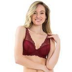 Kadın Bordo Dantelli Çıkarılabilir Süngerli SÜtyen 3912 BORDO 75 C