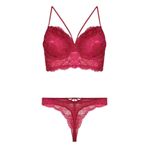 Kadın Bordo Desteksiz Sütyen Ve Tanga Külot Takım 4330, 80B, N4330A1-869804IGP27595-TY