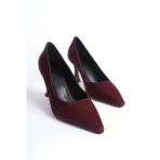 Kadın Bordo Saten Stiletto Tr08ms27f