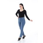 Kadın Boru Paça Likralı Kot Pantolon (Açık Mavi) (Açık Mavi / 40)