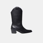 Kadın Bot Ubeda Toni Pons Leather Cowboy Ankle Boots Wıth Heel - 024-Siyah