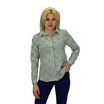 Kadın Brodeli Taşlı Bluz BGL-ST03720 YEŞİL 38