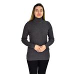 Kadın Büyük Beden Balıkçı Yaka Kazak R22897 BGL-ST03178-1 ANTRASİT L