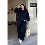 Kadın Büyük Beden Brooklyn Baskılı Ince Eşofman Altı SPR25BEAK54 - Navy - 6XL