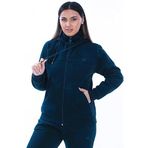 Kadın Büyük Beden Fermuarlı 3 İplik Şardonlu Kapüşonlu soft eşofman Takım (Royal, 3XL)