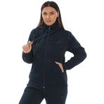 Kadın Büyük Beden Fermuarlı 3 İplik Şardonlu Kapüşonlu soft eşofman Takım (Siyah, 7XL)