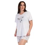 Kadın Büyük Beden Kısa Kol Şortlu Pijama Takım, 312065