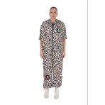Kadın Büyük Beden Leopar Oversize İkili Kışlık Takım