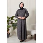 Kadın Büyük Beden Lizi Elbise - 5XL - Siyah