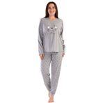 Kadın Büyük Beden Uzun Kol Pijama Takım, 304137