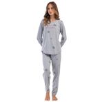 Kadın Büyük Beden Uzun Kol Pijama Takım, 404066