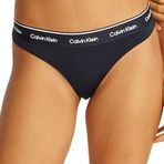 Kadın Calvin Klein İmzalı Elastik Bel Bandı Orta Yüksek Bel Lacivert Bikini Altı KW0KW02428-CEF