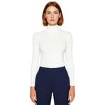 Kadın Casual Günlük Esnek Vücuda Oturan Balıkçı Yaka Uzun Kollu Örme Bluz Cool & Comfort Tarzıyla_Ekru-XL