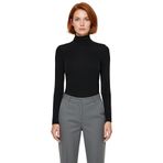 Kadın Casual Günlük Esnek Vücuda Oturan Balıkçı Yaka Uzun Kollu Örme Bluz Cool & Comfort Tarzıyla_Siyah-L