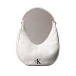 Kadın CK Logo Desenli Kısa Askılı Fermuarlı Beyaz Omuz Çantası LV04F3513G-4LX