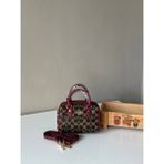 Kadın Coac-H Mini Rowan Spedy El ve Omuz Çantası - Bordo - Kahve