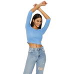 Kadın Crop Body Blue Mavi 34