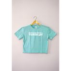 Kadın Crop T-shirt Everyone Loves A Turkish Girl Baskılı Mint Yeşil Tişört Mint