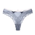 Kadın dantelli külot, kalp, düşük bel, tanga, iç çamaşırı, kadınsı tasarım, şık zarafet için, Gri, L