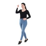 Kadın Dar Paçalı Likralı Kot Pantolon (Koyu Mavi) (Koyu Mavi / 40)