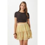 Kadın Deal Lux Touch Yumuşak Doku Crop Kahve Bluz - Kahverengi - S