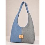Kadın Denim Omuz Çantası Günlük Kullanım Jean Çanta - R56-Mavi