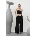Kadın Desenli Astar Detaylı Pantolon - 32186PNT - BLACK
