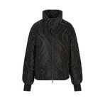 Kadın Desenli Regular Fit Çıkarılabilir Kapüşonlu Uzun Kol Dik Yaka Siyah Mont XW000690 AF16211-FC102