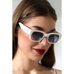 Kadın Dikdörtgen Beyaz UV400 Güneş Gözlüğü 23032 C20 M