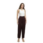 Kadın Dikiş Detaylı Havuç Pantolon - 18265PNT - BURGUNDY