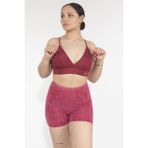 Kadın Dikişli Dekolteli Sporcu Sütyeni - Hızlı Kuruyan,yoga Bra,toparlayıcı Bra,antreman Bra - Bordo
