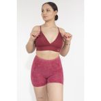 Kadın Dikişli Dekolteli Sporcu Sütyeni - Hızlı Kuruyan,yoga Bra,toparlayıcı Bra,antreman Bra - XL - Bordo