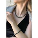 Kadın Doğal Kültür İncisi Kolye Bileklik İkili Set