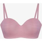Kadın Dolgusuz Transparan Çizgili Toparlayıcı Straplez Sütyen - 80B - Pastel