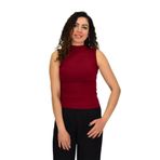 Kadın Düz Renk Vücuda Oturan Askılı Tişört BGL-ST04297 BORDO M