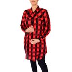 Kadın Ekose Kareli Tunik BGL-ST02956 KIRMIZI 44