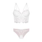 Kadın Ekru Destekli Push Up Bralet Büstiyer Sütyen Ve Külot Takım, 80B, BS4491NTX-869BST0020242