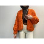 Kadın El Örgüsü Puffy Ceket, Hırka - Standart - Turucu