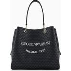 Kadın Emporio Armani Yazı ve Logo Desenli Geniş Kısa ve Uzun Askı Siyah Omuz Çantası Y3D158 YWS0E-86284