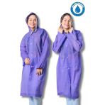 Kadın Erkek Yağmurluk Kapüşonlu Çıtçıtlı Eva Mor Yağmurluk Bymmrc881r09