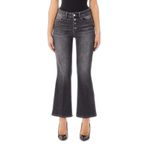 Kadın Eskitme Desenli Normal Kalıp Bol ve Kısa Paçalı Denim Gri Pantolon UF5040D4615-87352