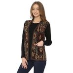 Kadın Etnik Desen Klasik Triko Örgü Kilim Anne Yelek 1052