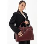 Kadın Evrak Laptop Çantası Kapitone Bordo