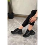 Kadın Fabri Siyah Triko Taşlı Spor Ayakkabı & Sneaker