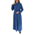 Kadın Fermuarlı Ferace BGL-P3046 MAVİ 48